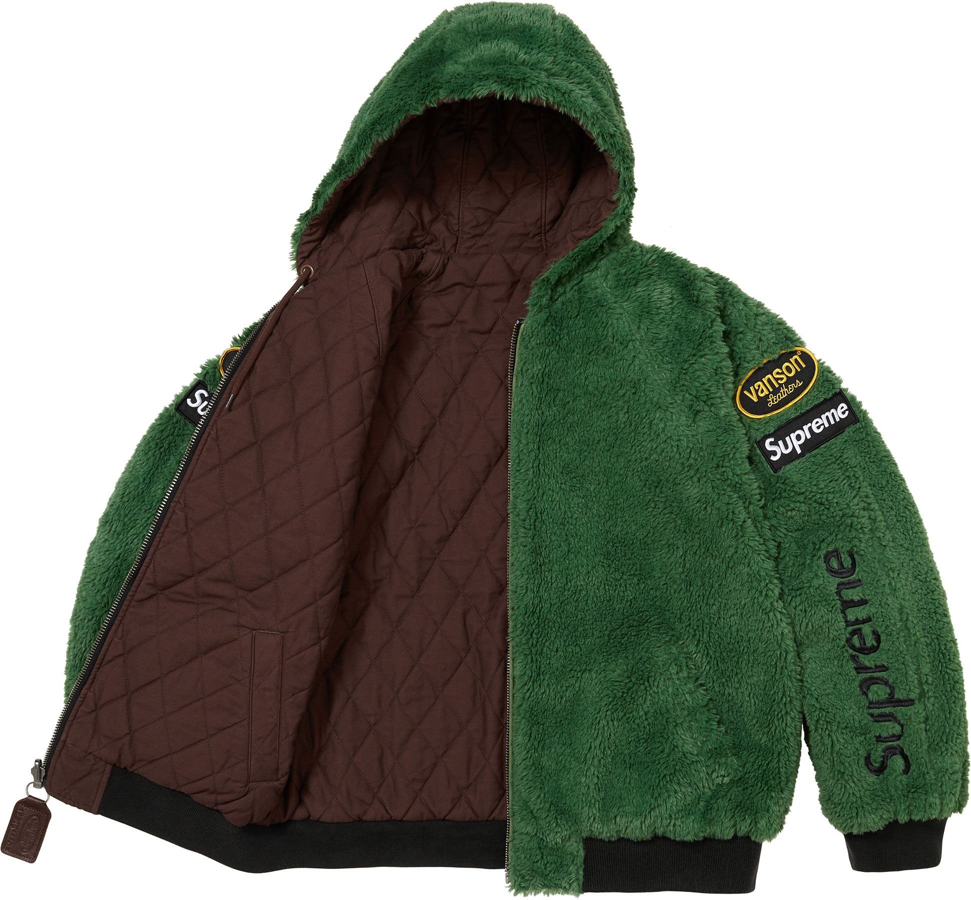 Supreme®/Vanson Leathers® Reversible Quilted Hooded Jacket view 10